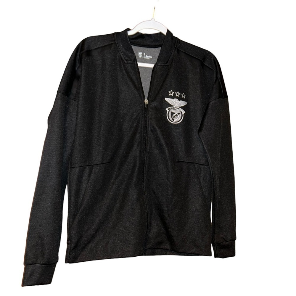 Men SL Benfica black Training Jacket full Zipped sports size Small S